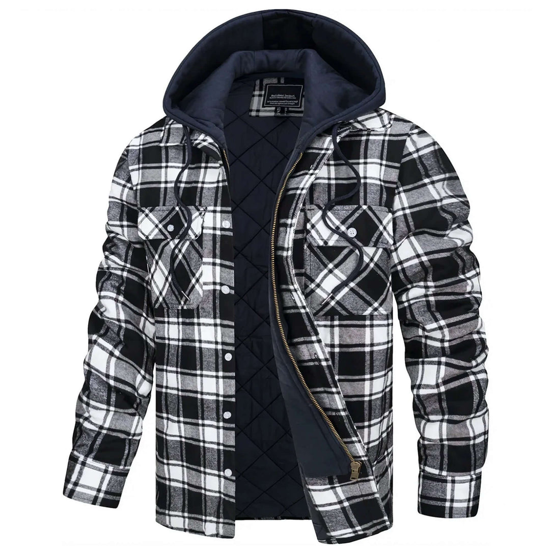 EB | Herren Karierte Langarm Freizeitjacke