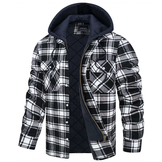 EB | Herren Karierte Langarm Freizeitjacke