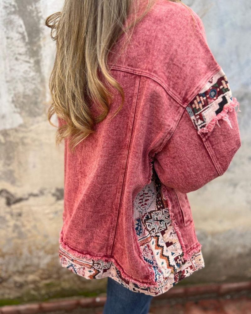 EB | Denim Patchwork Casual Jacke