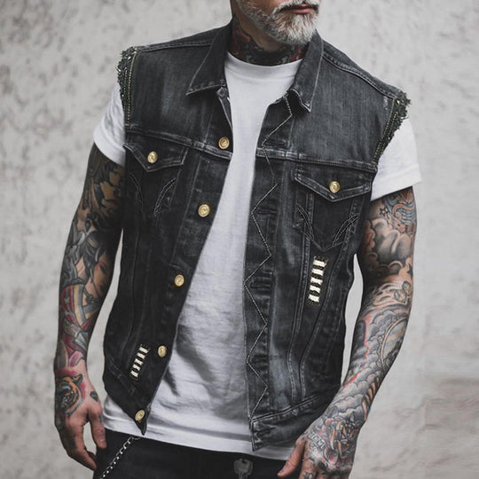 EB Stylische Denim Weste für Herren