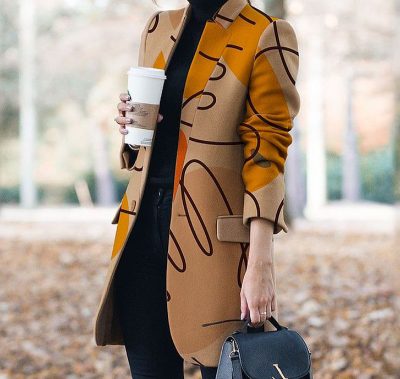 EB | Moderne Abstrakte Jacke für Frauen