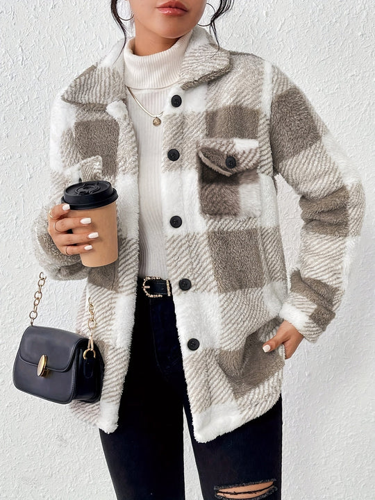 EB | Karierte Jacke mit Weicher Struktur