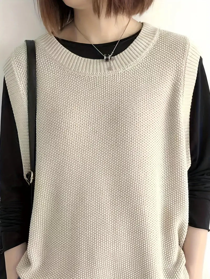 EB | Strickweste Mit Rundhals