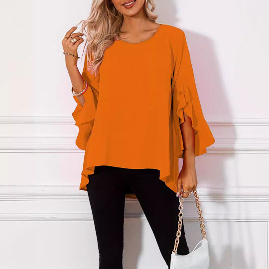 EB | Bluse mit Rundhalsausschnitt für Den Frühling