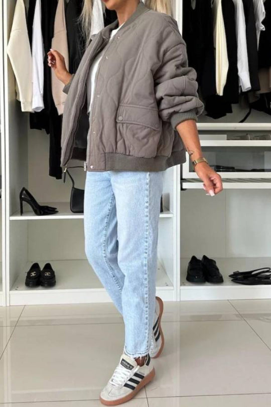 EB | Kragen Snap Down Langarmjacke