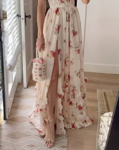 EB | Blumen Fließendes Maxikleid