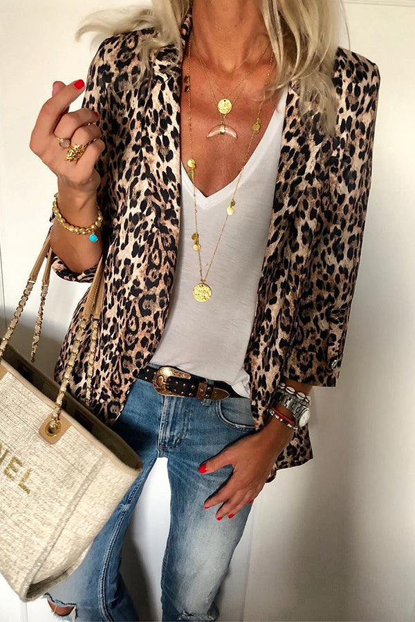 EB | All See Leopard Leichtgewicht Blazer