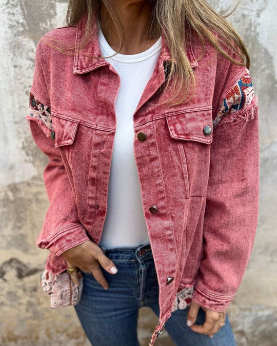 EB | Denim Patchwork Casual Jacke