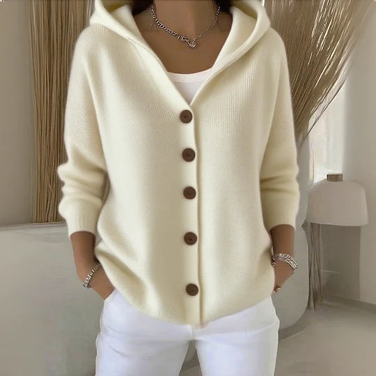 EB | Gemütlicher Damen Baumwollcardigan mit Langen Ärmeln
