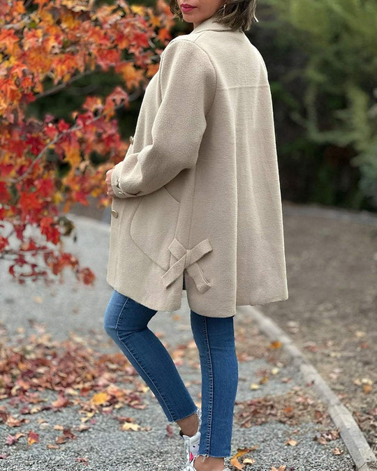 EB | elegante Jacke mit stilvollem seitlichem Knotendetail