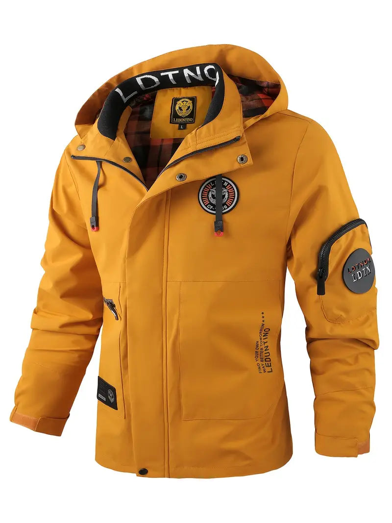 EB | Leichte Herren Outdoor-Jacke, winddicht und wasserdicht mit Kapuze