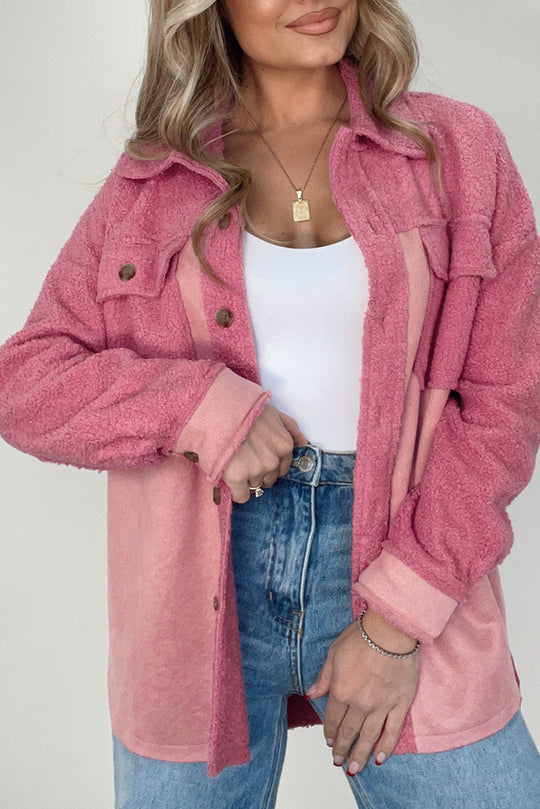 EB | Weiche Hemdjacke mit Knöpfen Polyester Lässig und Trendy