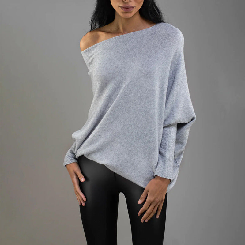 EB | Gemütlicher Oversized Strickpullover mit Carmen-Ausschnitt