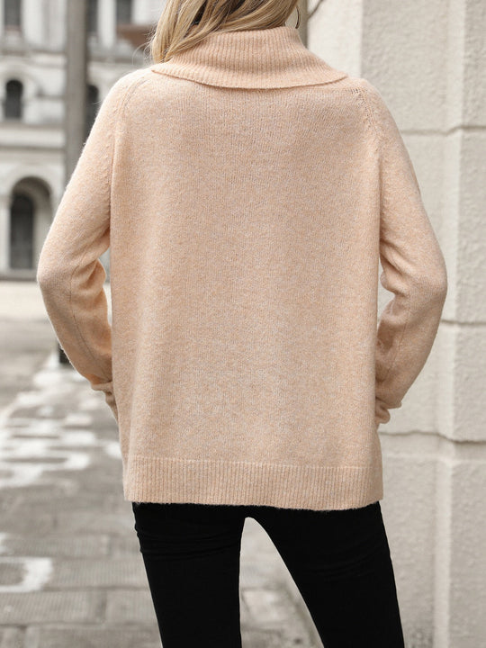 EB | Sweater - Lässiger Rollkragenweicher Pullover