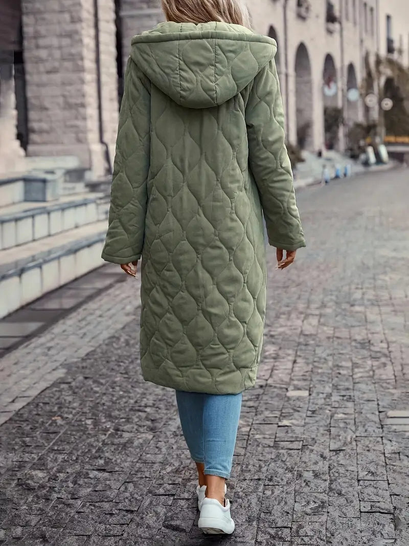 EB | Lange Lockere Kapuzen-Winterjacke