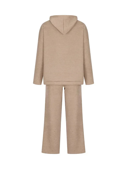 EB | Luxus Frau Hoodie Gestreiftes Set