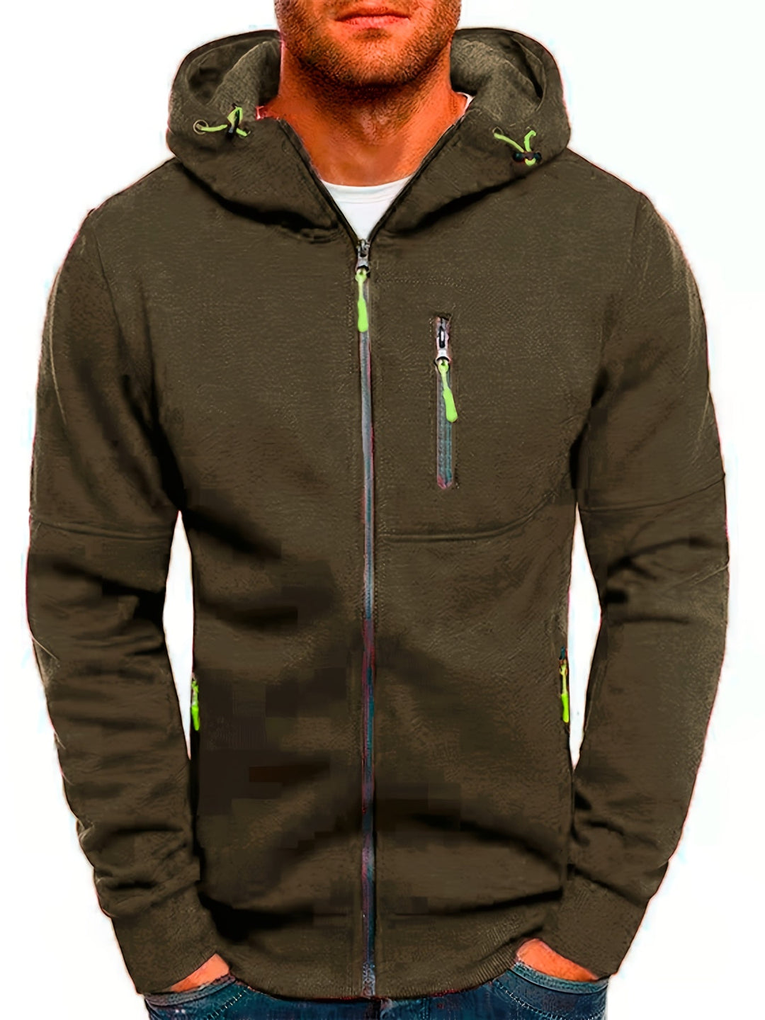 EB | Sportliche Kapuzenjacke mit Reißverschluss Bequem und Atmungsaktiv Perfekt für Outdoor-aktivitäten