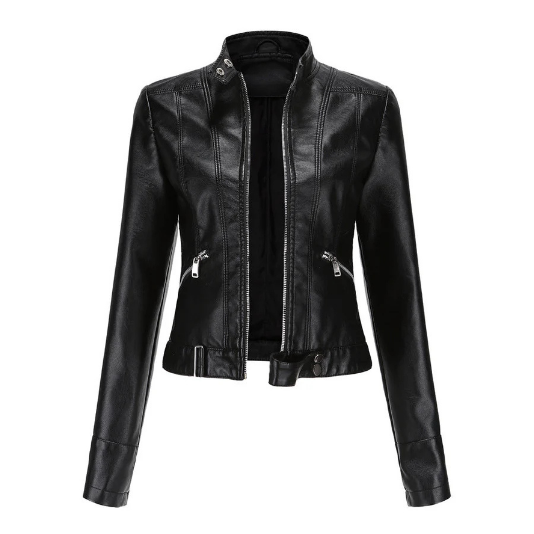 EB | Reißverschluss Kurze Biker Jacke - Langarm