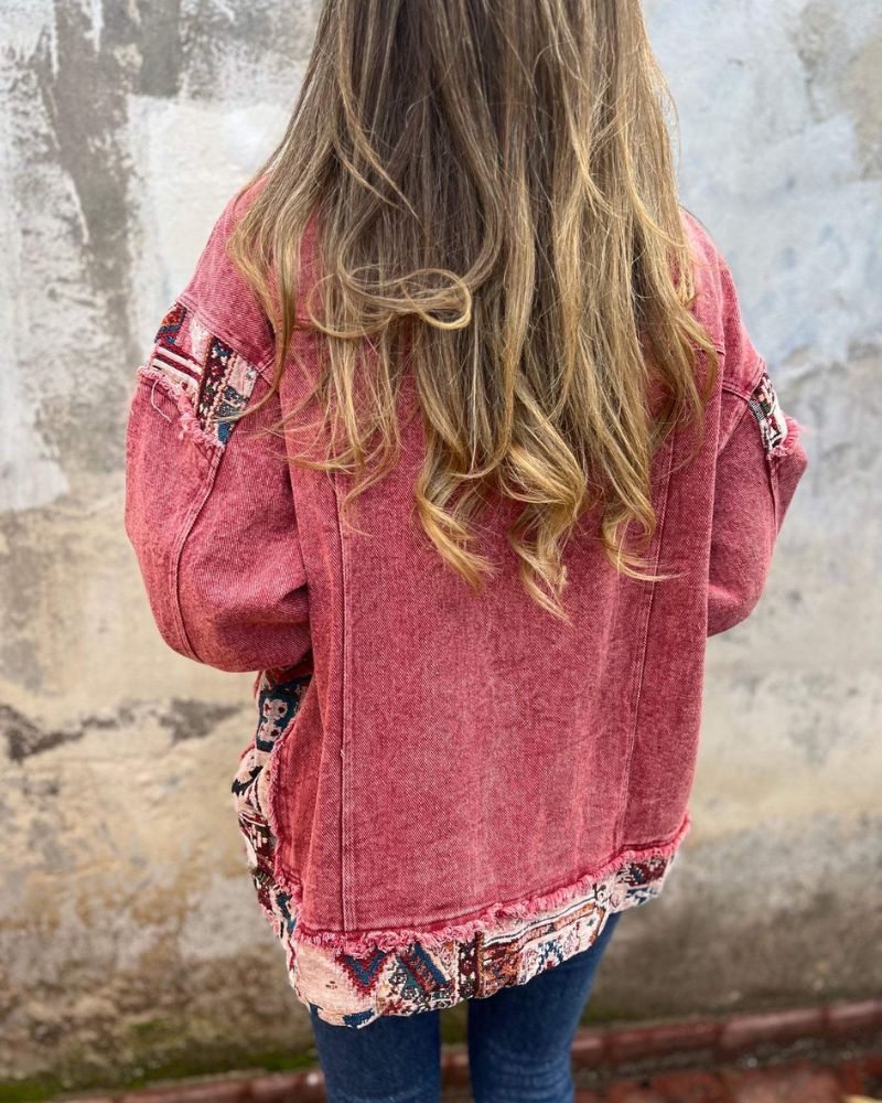 EB | Denim Patchwork Casual Jacke
