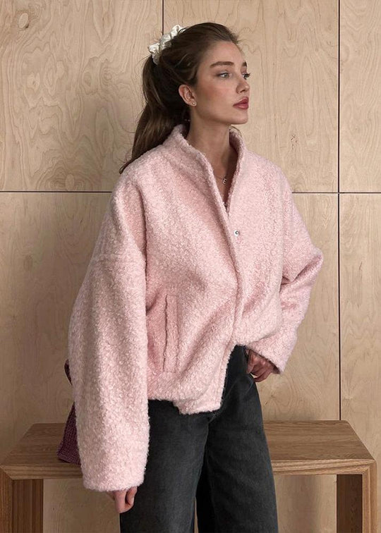 EB | Rosa Drop Shoulder Stehkragenjacke