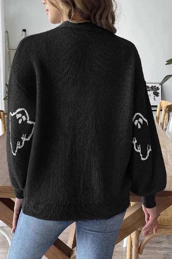EB | Lockere lässige Cartoon Jacquard-Jacke