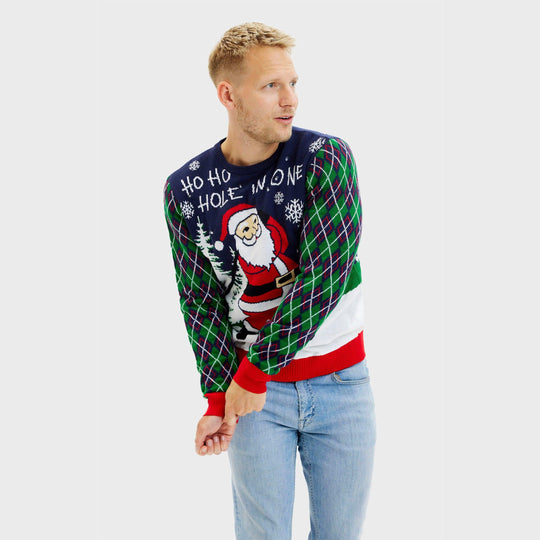 EB | Ho Ho Hole In One Weihnachts-Pullover Herren