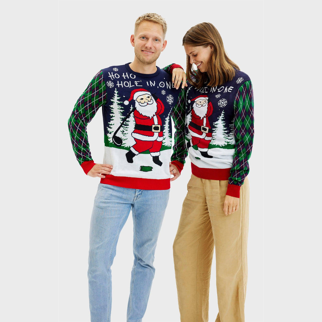 EB | Ho Ho Hole In One Weihnachts-Pullover Herren