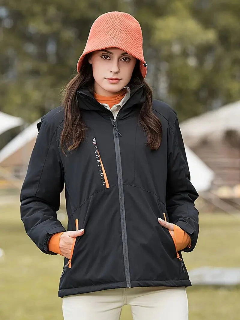 EB | Kapuzen-Pufferjacke Chic Polyester Ideal für den Winter