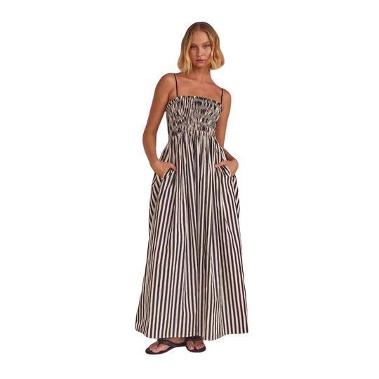 EB | Gestreiftes Hosenträgerkleid mit Taschen