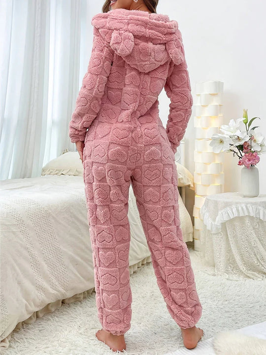 EB | Frauen Flauschiger Nacht Jumpsuit