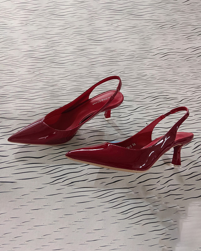 EB | Einfarbige, Temperamentvolle High Heels mit Spitzer Zehenpartie