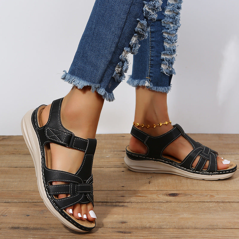 EB | Orthopädische Damen Klettverschluss-Sandalen