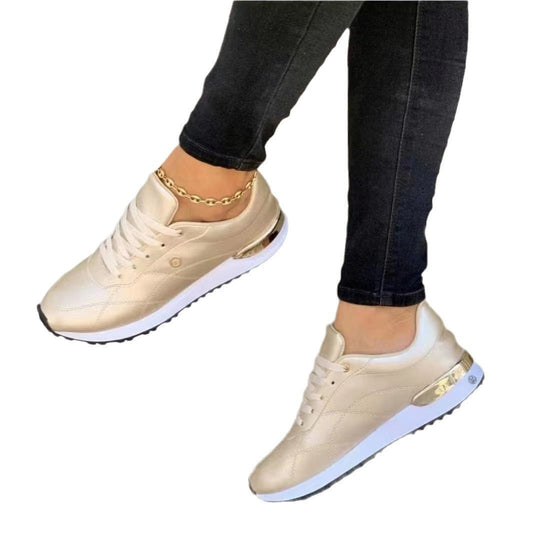Komfortable Leder Damen-Sneakers EB