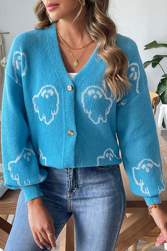 EB | Halloween-Geist-Button-Pullover