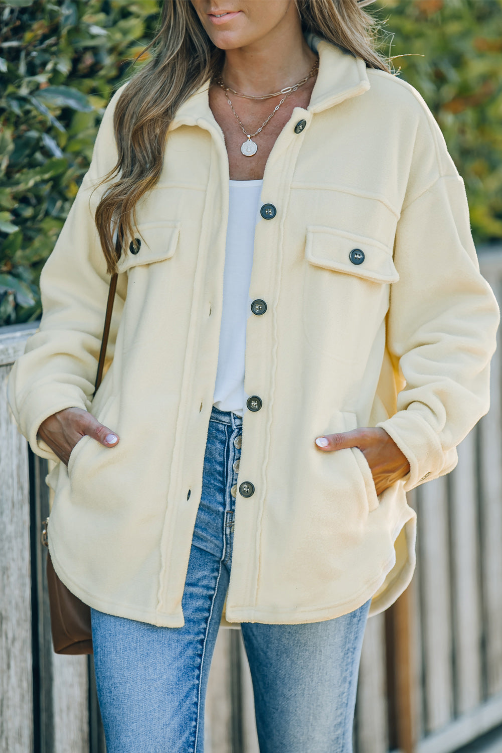 EB | Lässige Fleecejacke mit Taschen Weich und Warm Perfekt für Kühl Tage