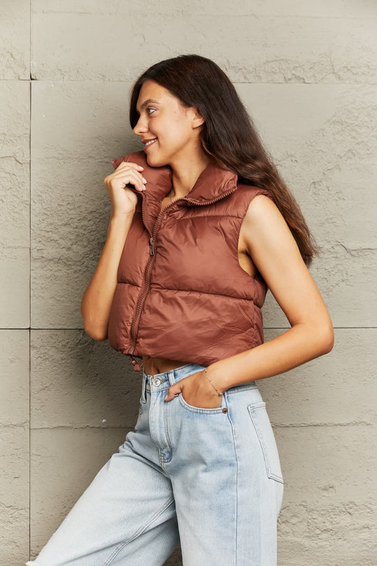 EB | Zip-Up Drawstring Puffer Weste