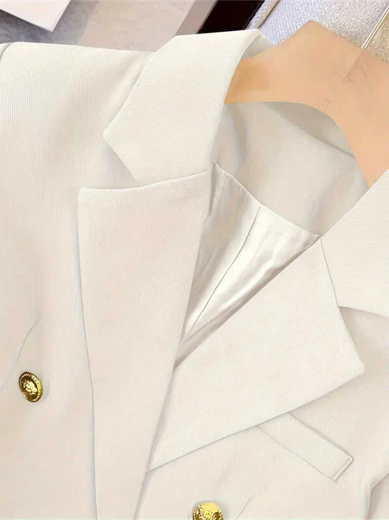 EB | Eleganter Slim Fit Damen Blazer Mit Goldenen Knöpfen