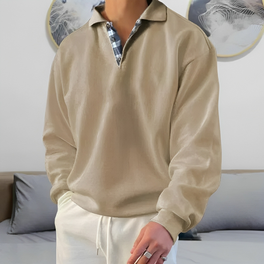 EB | Lässiger Polo Pullover Sweatshirt