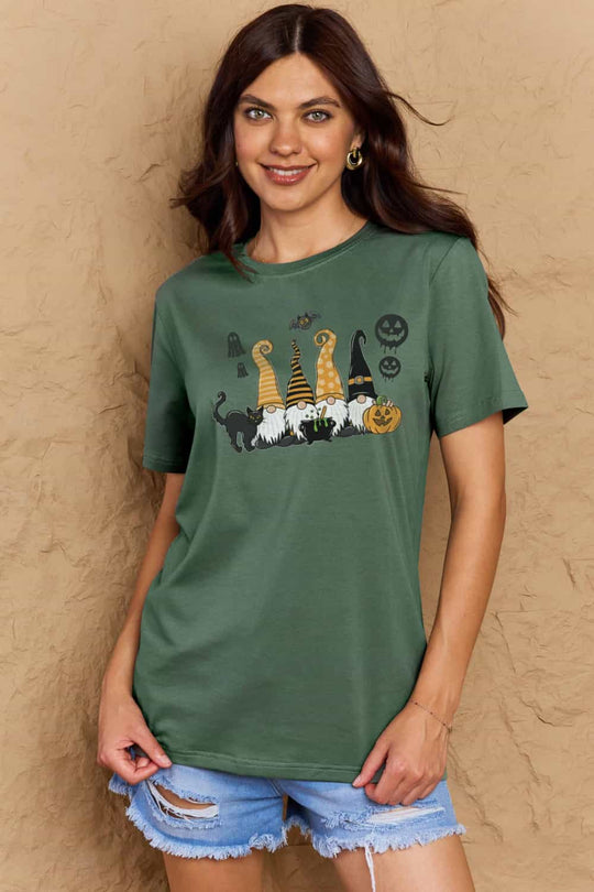 Heidi-Mode | Simply Love Große Halloween-Themen Grafik Baumwoll-T-Shirt