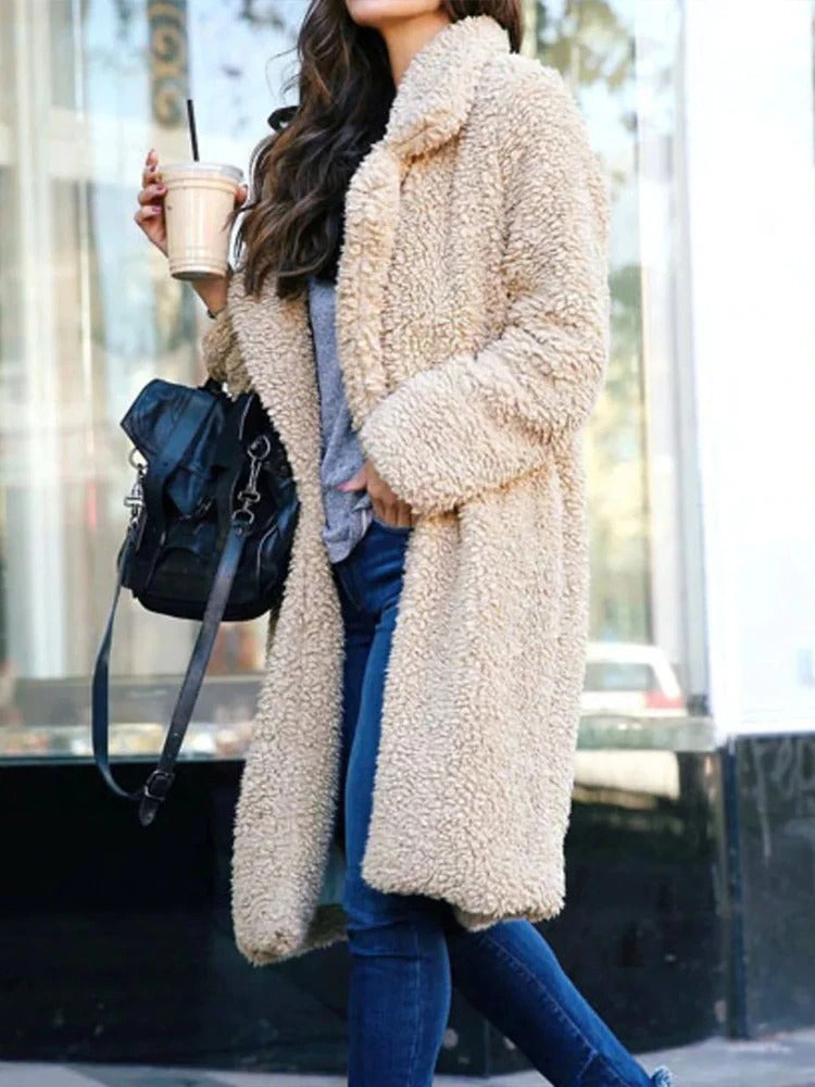EB | Trendy Warmer Langer Teddy-Mantel für Frauen