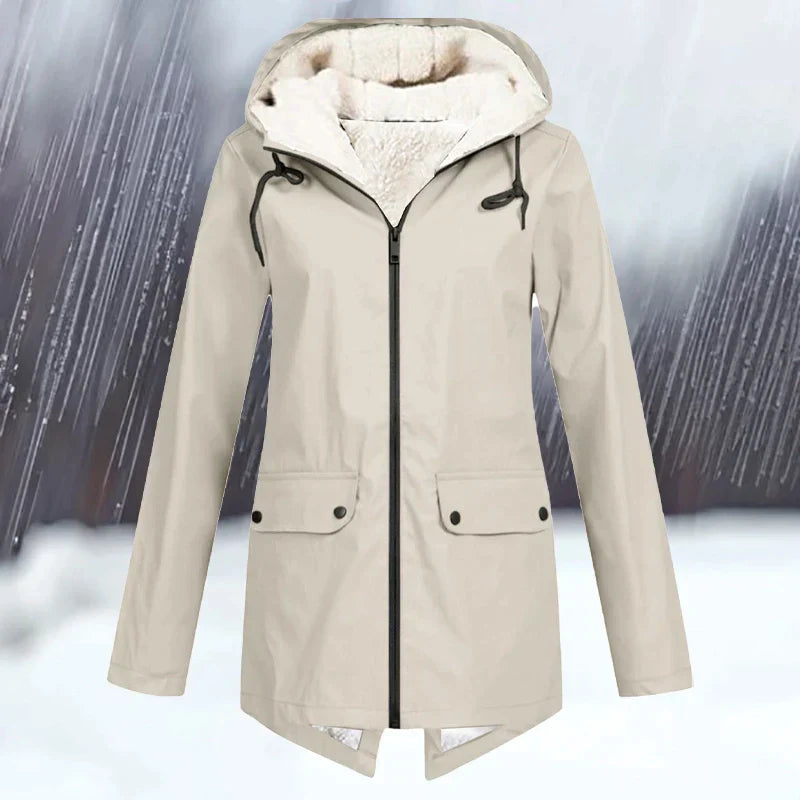EB | Wind und Wasserdichte Jacke mit Kapuze und Verdickung