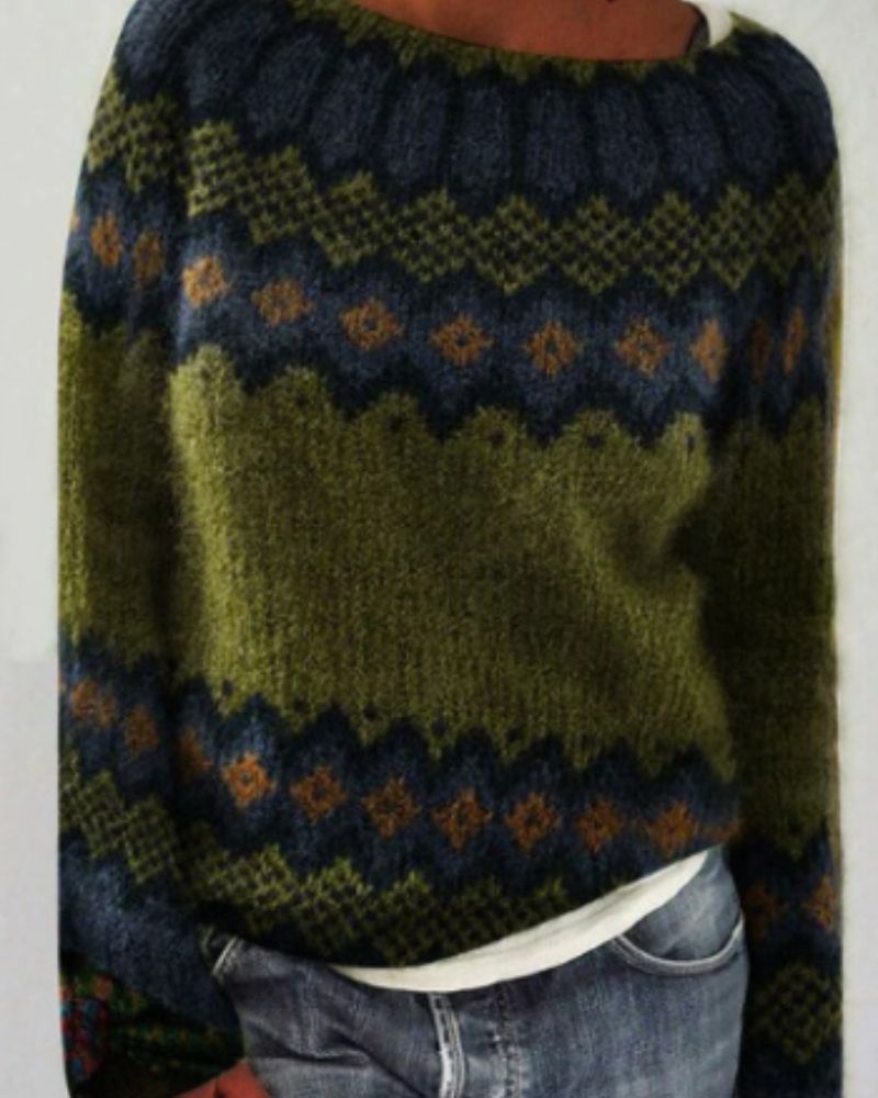 EB | Eleganter Pullover mit Geometrischem Muster