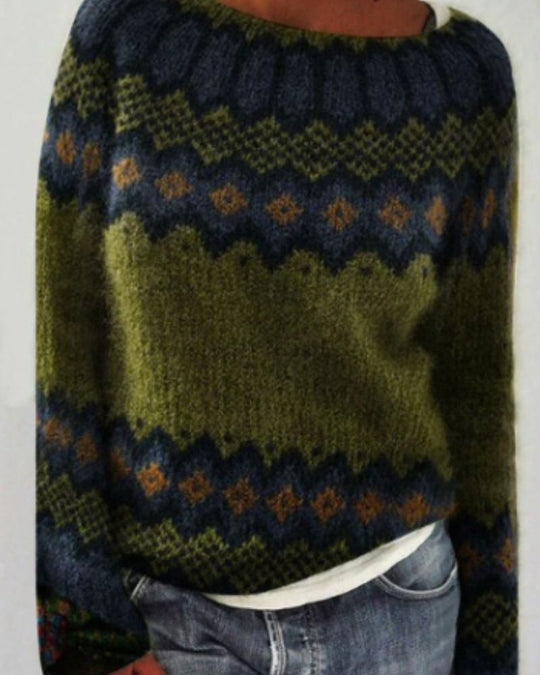 EB | Eleganter Pullover mit Geometrischem Muster