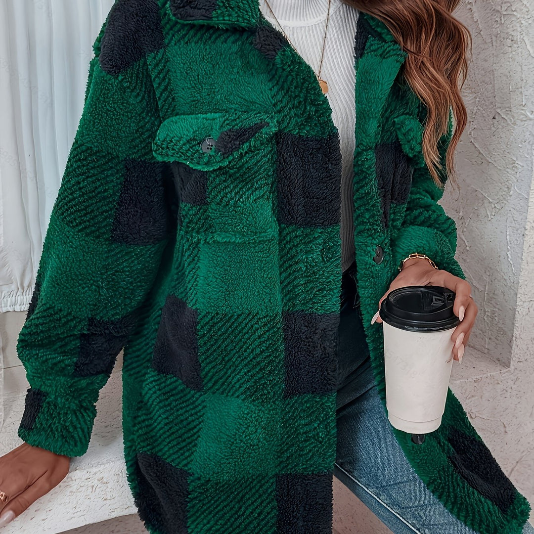 EB | Karierte Jacke mit Weicher Struktur
