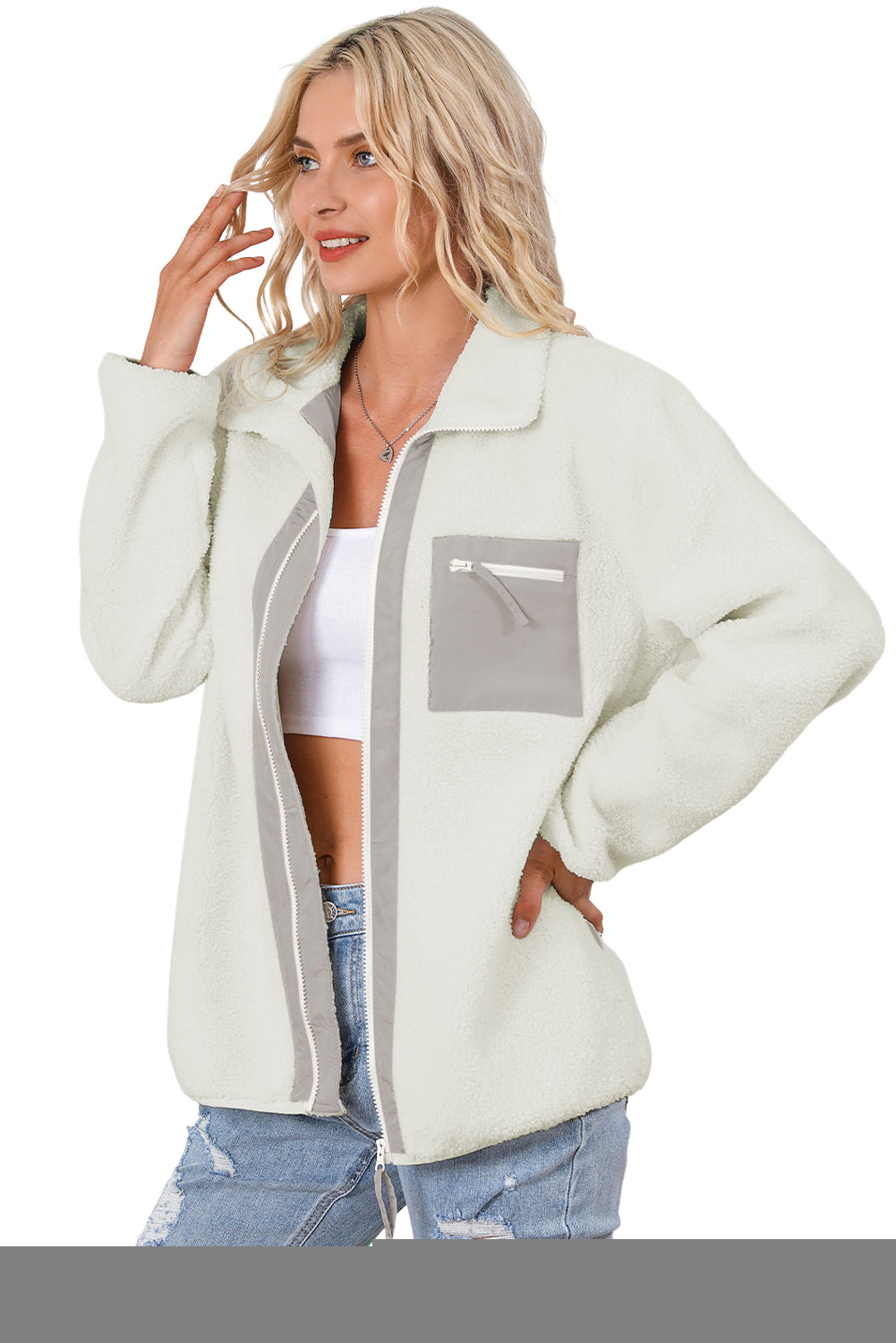 EB | Weiche Fleecejacke mit Reißverschluss Praktisch und Warm Perfekt für Den Alltag