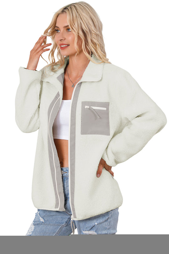 EB | Weiche Fleecejacke mit Reißverschluss Praktisch und Warm Perfekt für Den Alltag