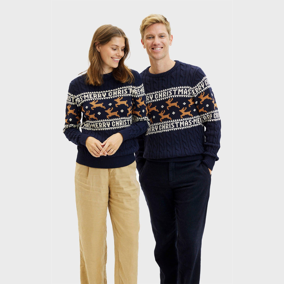 EB | Der elegante Weihnachtspullover blauer Damen