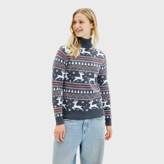 EB | Der stilvolle hochgeschlossene Weihnachtspullover Damen