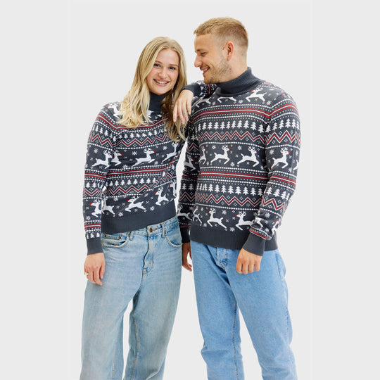 EB | Der stilvolle hochgeschlossene Weihnachtspullover Damen