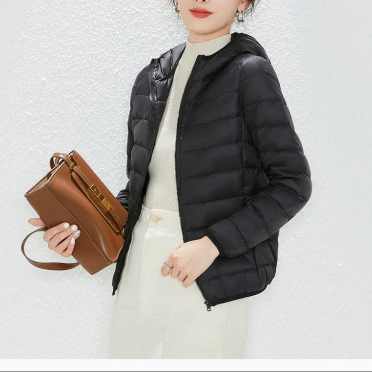 EB | Daunenjacke mit Kapuze Und Reißverschluss für Damen